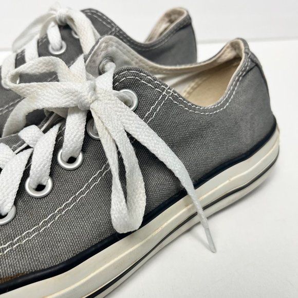 Converse SIZE 7 Women’s Low Top Gray Canvas Sneakers Lace Up - Picture 6 of 10